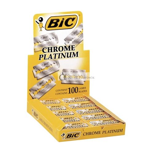 BIC Chrome Platinum Doppelrand Sicherheitsrasierer Einweg Einzeln Klingen 100 Stück