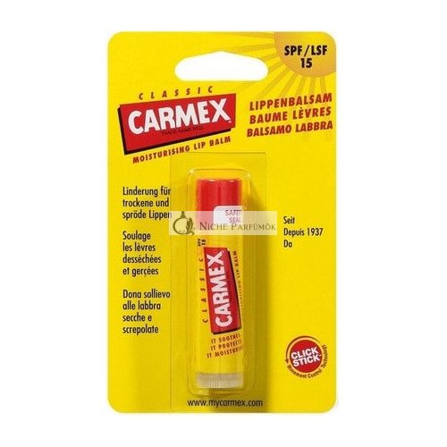 Carmex Classic Feuchtigkeitsspendender Lippenbalsam Stick, 4 g