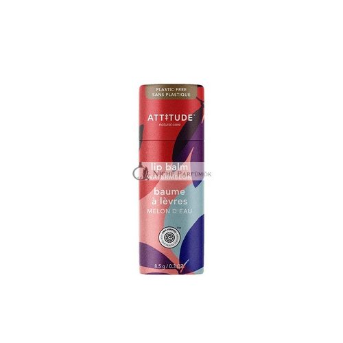 ATTITUDE Plastikfreier Lippenbalsam mit EWG-verifizierten pflanzlichen und mineralischen Inhaltsstoffen 8,5g Wassermelone