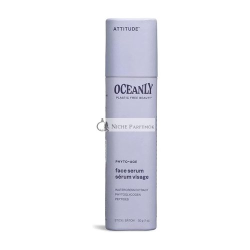 ATTITUDE Oceanly Gesichtsserum Stick EWG geprüft plastikfrei pflanzliche und mineralische Inhaltsstoffe vegane Hautpflegeprodukte PHYTO AGE unparfümiert 30g