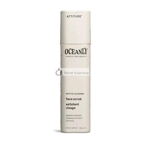 ATTITUDE Oceanly Gesichtsreinigung Stick, EWG Geprüft, Plastikfrei, Pflanzliche und Mineralische Inhaltsstoffe, Vegan und Tierversuchsfrei, PHYTO CLEANSE, Unparfümiert, 30 g