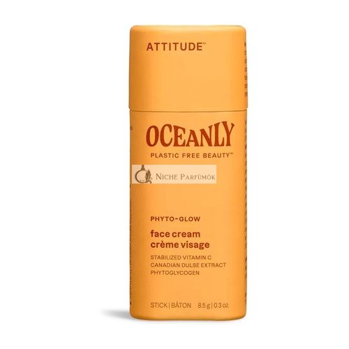 ATTITUDE Oceanly Gesichtscreme-Stick EWG-zertifizierte pflanzliche und mineralische Inhaltsstoffe vegane Hautpflegeprodukte PHYTO GLOW unparfümiert, 8.5 g