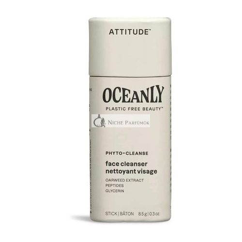 ATTITUDE Oceanly Arctisztító Stift, EWG Ellenőrzött, Műanyagmentes, Növényi és Ásványi Összetevők, Vegán Bőrápoló Termékek, PHYTOKLENSZ, Illatmentes, 8,5 g