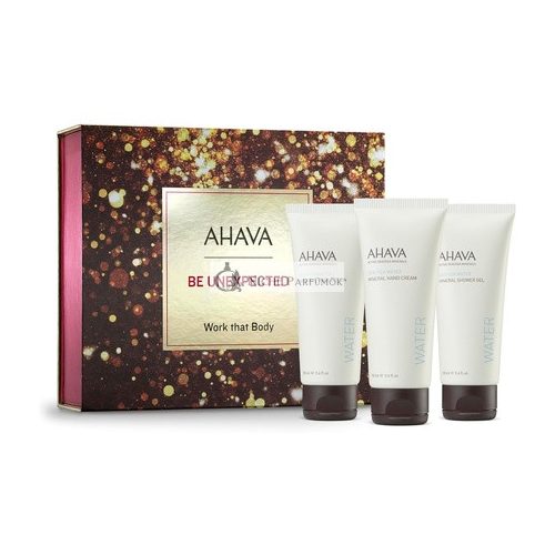 AHAVA Feiertagssets - Arbeite am Körper Hautpflege Set mit Mineral Körpercreme, Mineral Handcreme und Mineral Duschgel 100ml