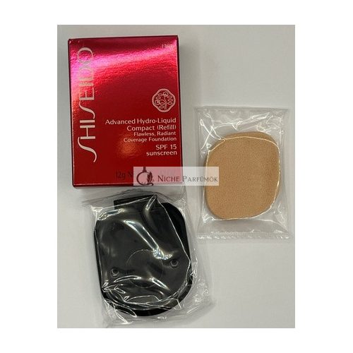 SHISEIDO Advanced Hydro-Liquid Compact Utántöltő, 12g, I100 Nagyon Mély Elefántcsont