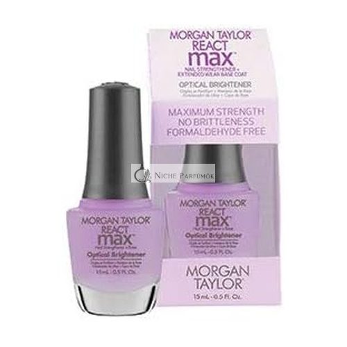 Morgan Taylor React Max Formaldehydfreier Nagelverstärker + Verlängernder Unterlack mit optischem Aufheller, 15ml