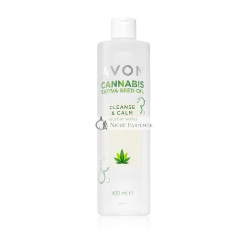 Avon Cannabis Sativa Oil Tisztító és Nyugtató Micellás Víz, 400 ml