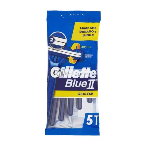 Gillette Blue II Slalom Einweg-Rasierer - 5 Stück