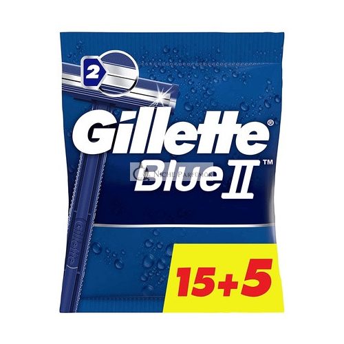 Gillette Eldobható Kék II 15 + 5 20 Darab Kék