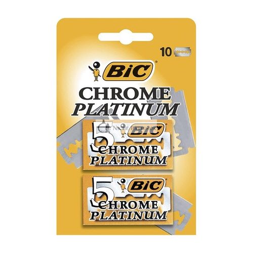 BIC Chrome Platinum Doppelrand Rasiermesser Einweg Einzelschneider Edelstahl 10 Stück