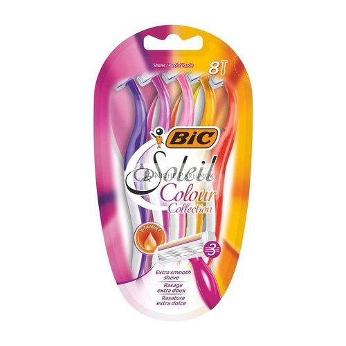 BIC Miss Soleil Farbkollektion 3-Klingen Damenrasierer 8 Stück