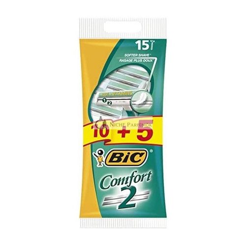 BIC Comfort 2 Eldobható Borotvák Férfiaknak 15 db