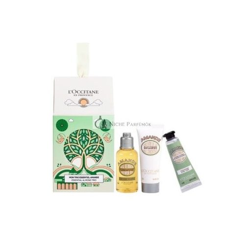 L'OCCITANE Mandula Készlet Tusoló Olaj 35ml Testápoló 20ml Kézkrém 10ml