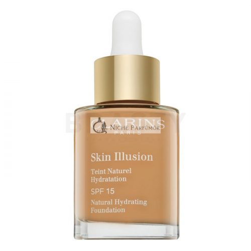 Clarins Skin Illusion Natural Hydrating Foundation folyékony make-up hidratáló hatású 112 Amber 30 ml