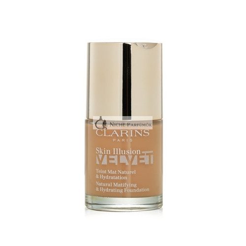 Clarins Paris Skin Illusion Velvet Natürliche Mattierende & Hydratisierende Foundation, 30ml