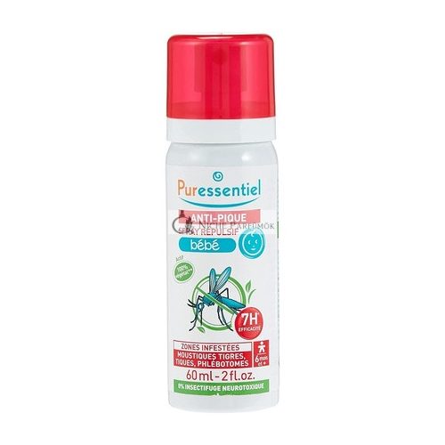 Puressentiel Anti-Bite Rovarriasztó Spray Babák Számára, 60ml