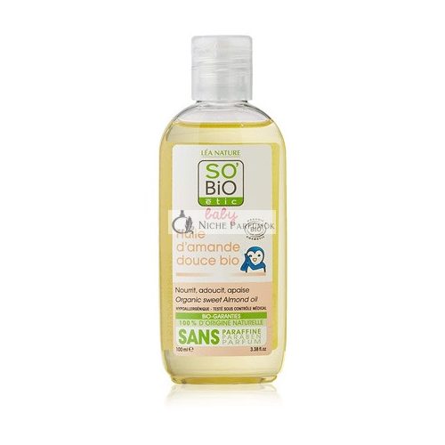 SO'BiO étic Bio Édesmandula Olaj, Hipoallergén, 100ml