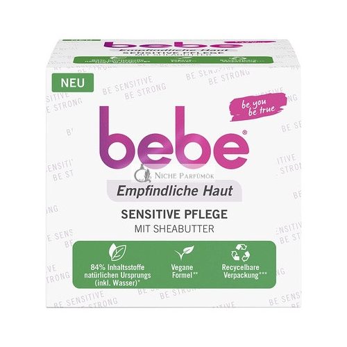 bebe Sensitive Care Gesichtscreme 50ml mit Sheabutter - Beruhigende Feuchtigkeitscreme für empfindliche Haut