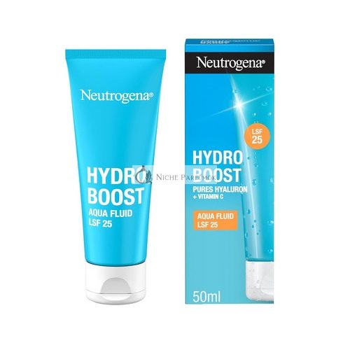 Neutrogena Hydro Boost Aqua Fluid SPF 25 Leichte Gesichtscreme mit Hyaluronsäure und Vitamin C, 50ml