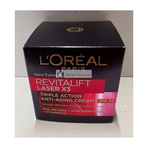 L'Oréal Revitalift Laser X3 Ránctalanító Krém SPF25 Nappali, 50ml