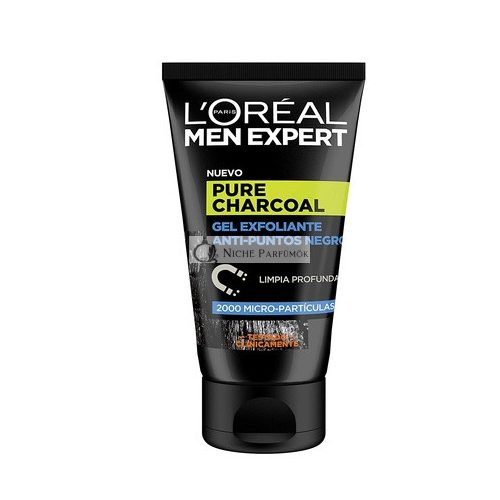 MEN EXPERT Pure Charcoal Blackhead Scrub Gel, 100ml