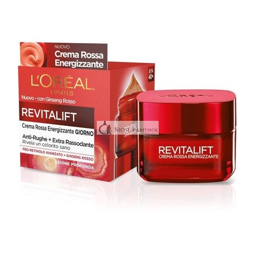 L'Oréal Paris Revitalift Nappali Krém Ránctalanító, Vörös Ginsenggel és Proretinollal, 50ml