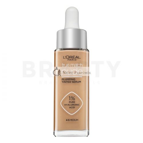 L´Oréal Paris True Match Nude Plumping Tinted Serum szérum tónusegyesítő 4-5 Medium 30 ml