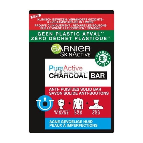 Garnier Skinactive Pure Active Charcoal Arctisztító Szappan, 100 g