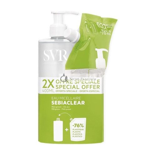 SVR Sebiaclear Mizellenwasser 400ml + Eco Nachfüllpack 400ml