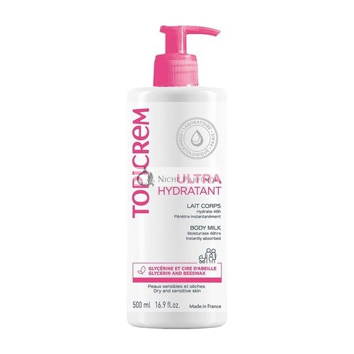 Topicrem Ultra-Moisturising Body Milk, Ultra feuchtigkeitsspendende Körpermilch, 500ml