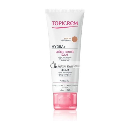 Topicrem Hydra+ Ragyogó Tinted Cream SPF 40 40ml Közepes