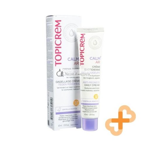 Topicrem Calm + AR Anti-Rötung Tagescreme 40ml SPF50 + Beruhigendes Couperose