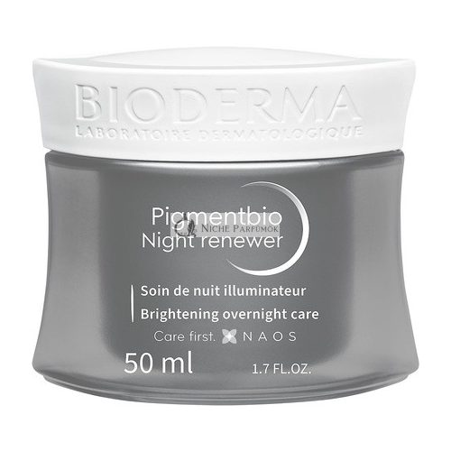 Bioderma Pigmentbio Éjszakai Megújító Anti-Sötét Folt Fényesítő Éjszakai Krém Hidratáló, 50ml