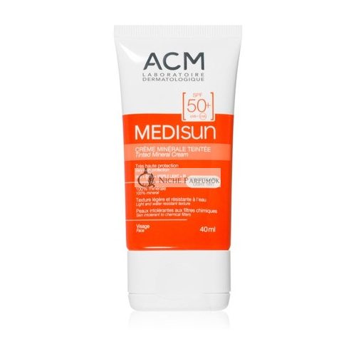 ACM Medisun Ásványi Hidratáló és Tonizáló Krém SPF 50+, Világos Árnyalat, 40ml