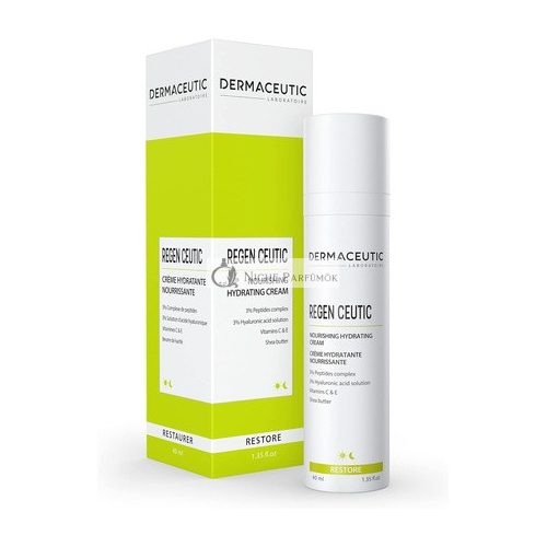 Dermaceutic Regen Ceutic Hautregenerationscreme mit Hyaluronsäure, Peptiden, Vitamin C und E sowie Sheabutter, 40ml