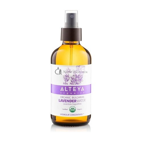 Alteya Organic Levendula Víz Spray 240ml - 100% Tiszta Levendula Hidrolát - USDA Tanúsított Organikus - Arc Tonizáló, Revitalizáló Testápoló, Haj és Fejbőr Ápolására - Tisztít, Nyugtat, Egyensúlyoz, Hidratál