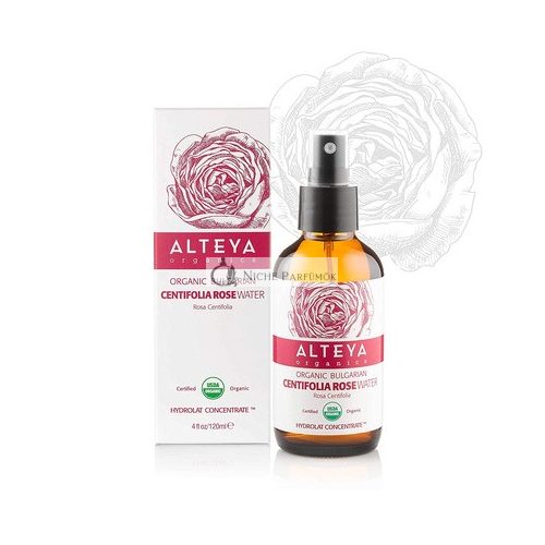 Alteya Bio Rózsa Víz Spray 100% USDA Tanúsított Organikus, 120ml Üveg Palackban