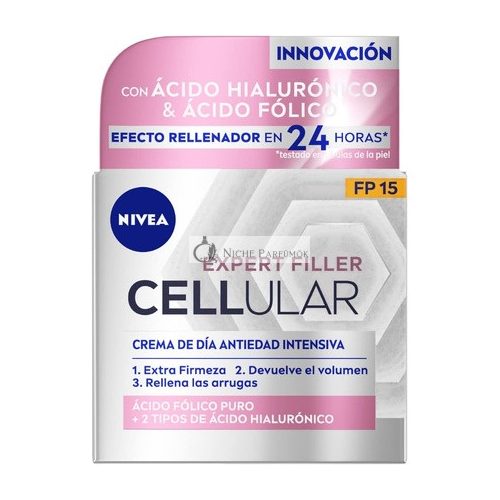 CELLULAR FILLER Hyaluronsav és Folsav Nappali Krém SPF15, 50 ml