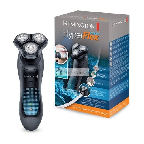 Remington HyperFlex Aqua XR1430 Forgó Borotva Rugalmas Forgófej, ComfortFloat Pengék, Vizes és Száraz Használat, Fekete/Kék