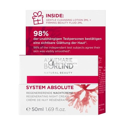 Annemarie Borlind System Absolute Anti-Aging Regenerierende Nachtcreme 50ml mit kostenfreier Probe 2x2ml