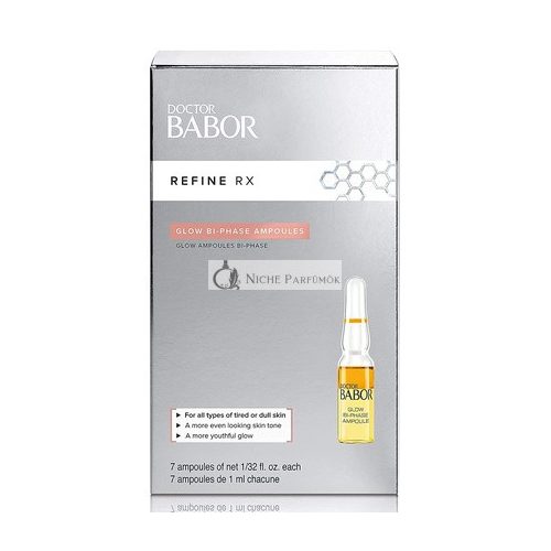 BABOR Refine RX Glow Bi-Phase Ampoule Serum - Anti-Aging Kollagensteigerndes Vitamin C 7 Tage Gleichmäßiger Teint