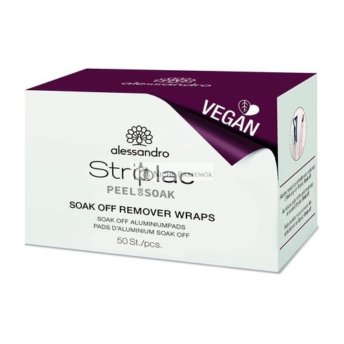 Alessandro Striplac Soak Off Entferner-Wraps für LED Nagellack - 50er Pack