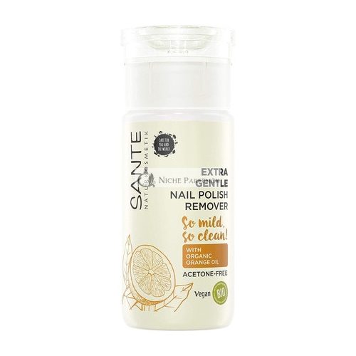 SANTE Naturkosmetik Extra sanfter Nagellackentferner mit Bio-Orangenöl und Bio-Alkohol, 100ml