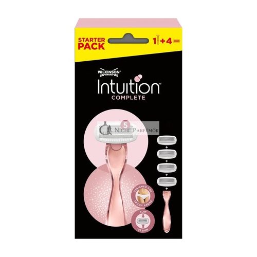 Wilkinson Sword Intuition Complete Borotva Értékcsomag 5 Penge Nőknek Érzékeny Területekre Fekete 5 Darab