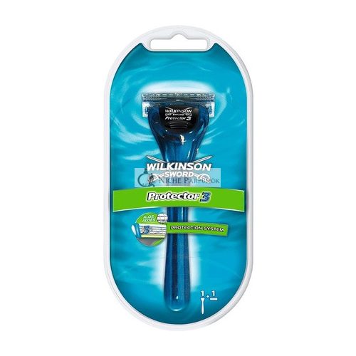 Wilkinson Sword Protector 3 Férfi Simító Borotva Fogantyú + 1 Penge Utántöltő