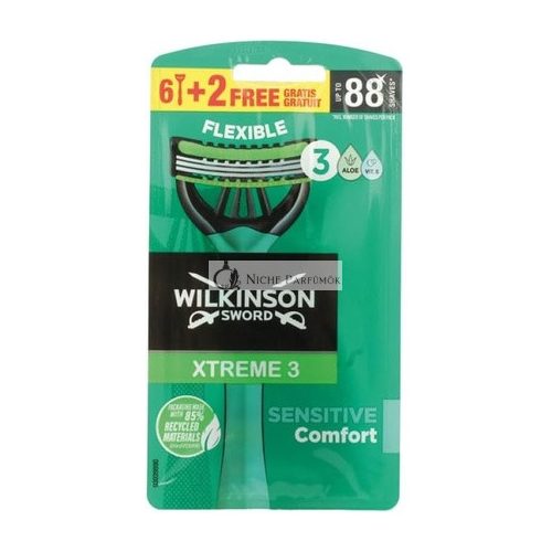 Wilkinson Extreme3 Sensitive Rasierer 6+2 - 8er Pack