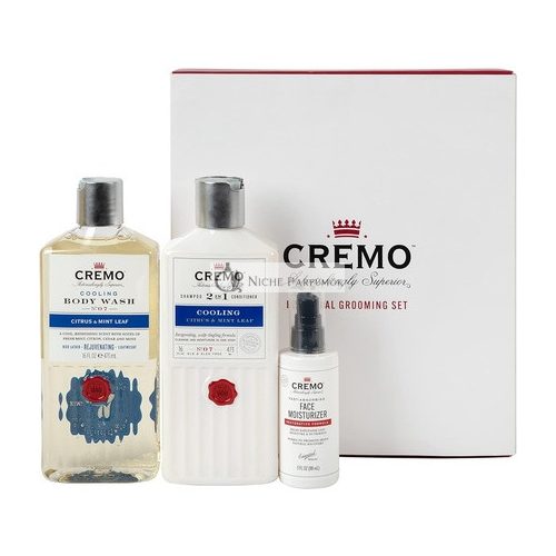 Cremo Grooming Geschenkset für Männer - Duschgel 2 in 1 Shampoo und Conditioner, Gesichtspflege