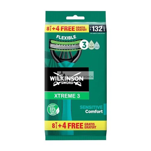 Wilkinson Sword Xtreme 3 Sensitive Eldobható Borotva Férfiaknak