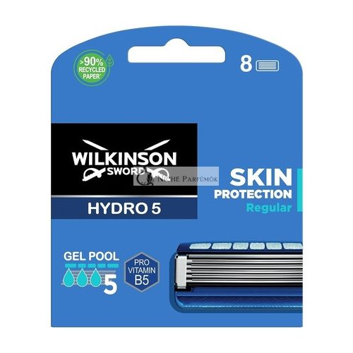 Wilkinson Sword Hydro 5 Borotvapengék Férfiaknak 8 Borotvapenge Utántöltő Hidratáló Géllel és Precíziós Trimmel