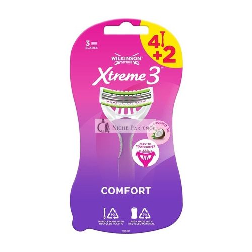 Wilkinson Sword Xtreme 3 Beauty eldobható borotva nőknek, 6 darab